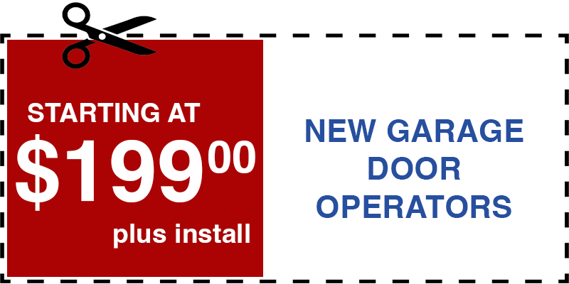 199 new garage door operators Huntington